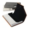 Random Wood Texture PU Name Card Holder