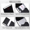PU Leather Business Card Holder L9.4cm W6.1cm H1.3cm