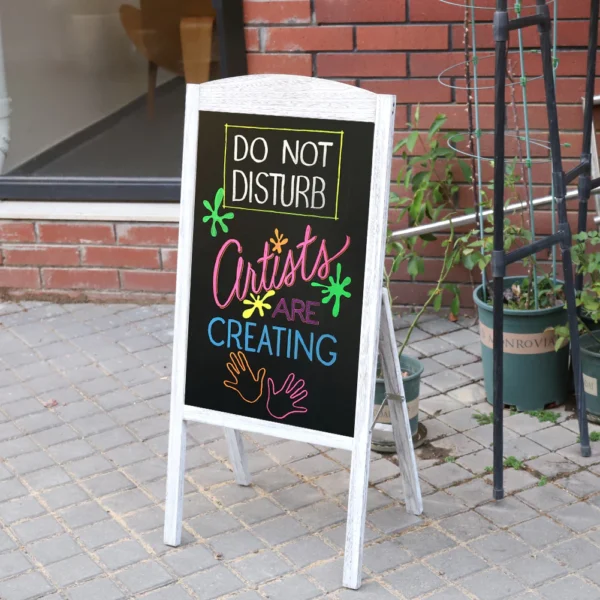 Random 42.5 x 90cm Folding Chalkboard Menu Board