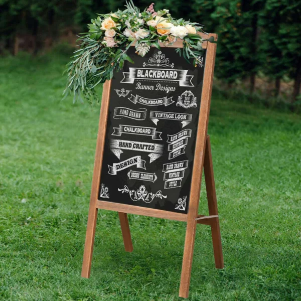 Random 42.5 x 90cm Folding Chalkboard Menu Board