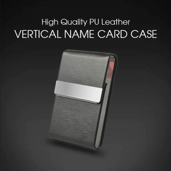 my-11134207-7qul1-lf6i8zan2qhh1c.webp Vertical PU Leather Name Card Case