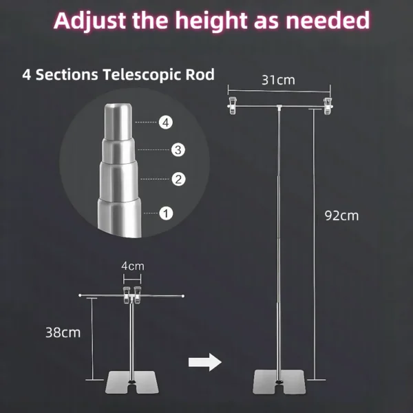 Height Adjustable Stainless Steel Poster Stand
