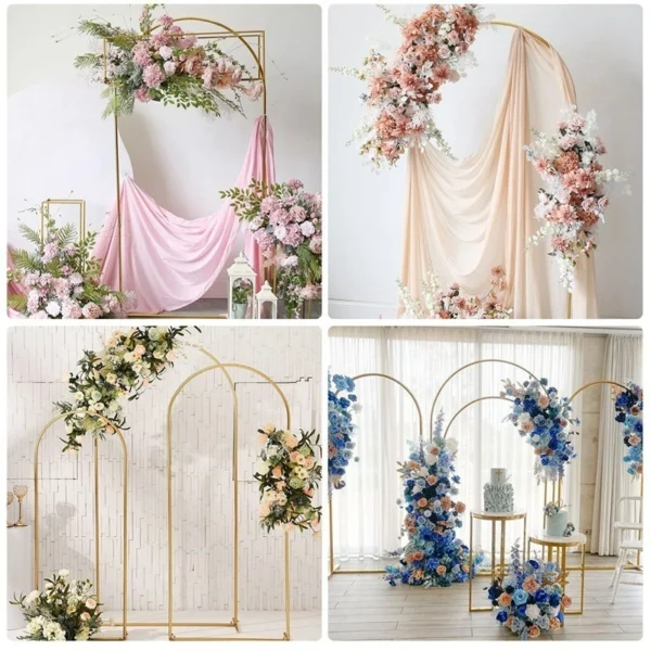 Gold Square Arch Backdrop Frame
