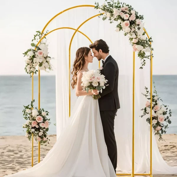 Gold Square Arch Backdrop Frame