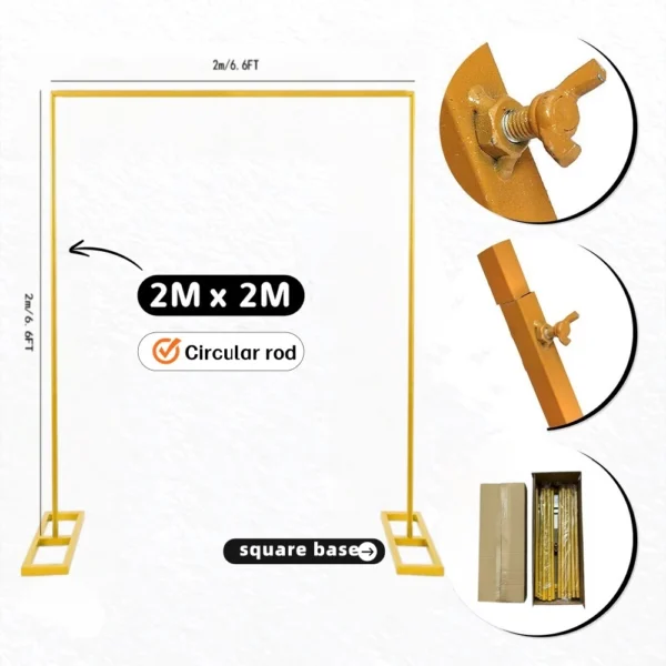 my-11134207-820l6-mmj1b27iaa6a36.webp Square Metal Arch Backdrop Stand