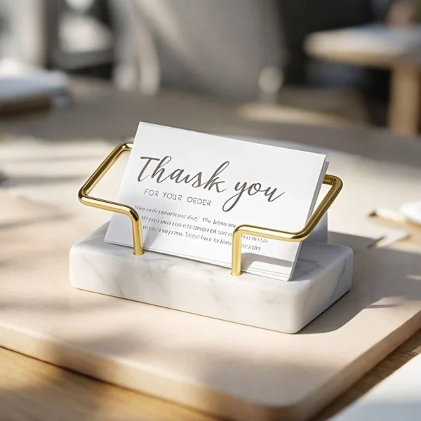 SOEZ Marble Business Card Holder L11cm W5.5cm H5cm