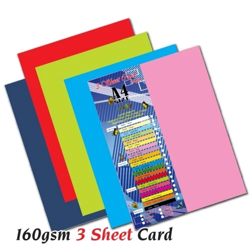 Random LUCKY STAR A3 Colour Card 160gsm 100pcs