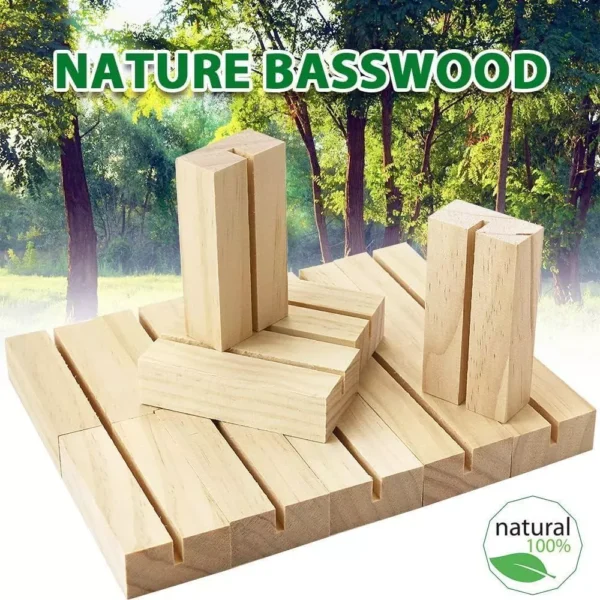 Wooden Table Number Card Holder L7cm W3.5cm H1.8cm