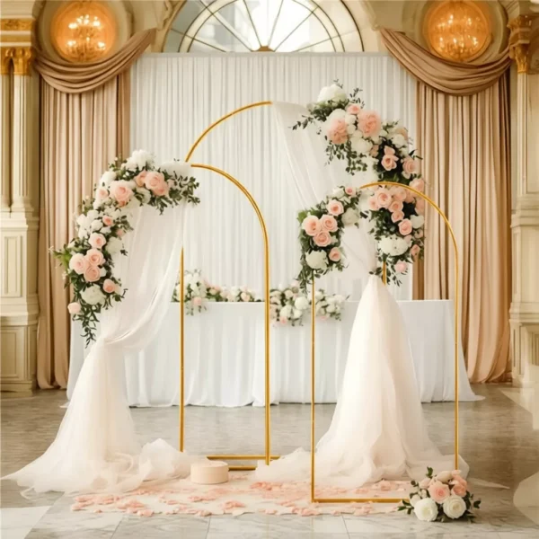 Gold Square Arch Backdrop Frame